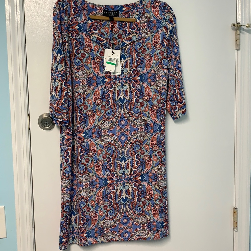 Laundry Shelli Segal colorful dress size Large